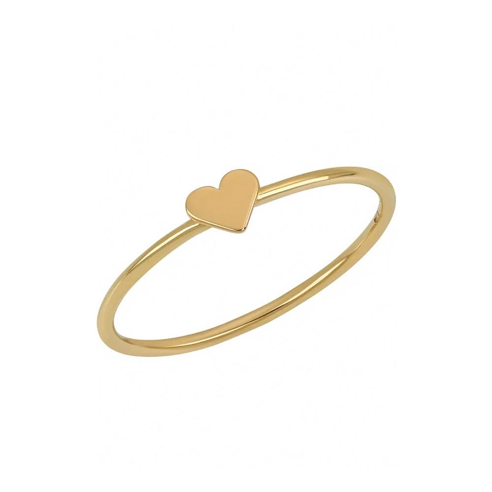14K Gold Yellow Heart Ring